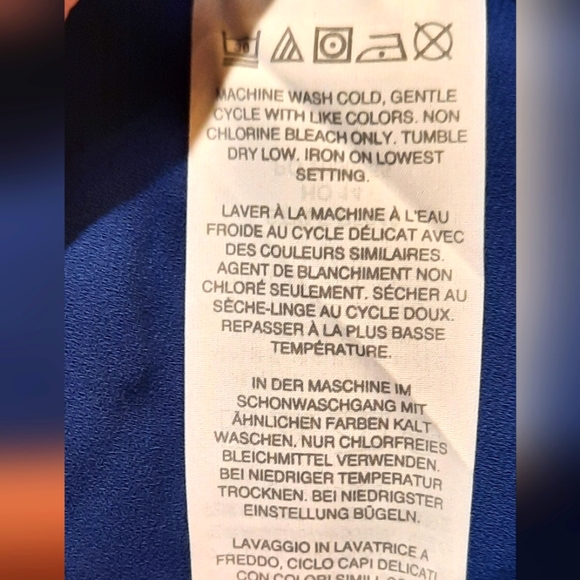 J. Crew Blue Flowy Lightweight V-Neck Blouse size 4 - Picture 8 of 14